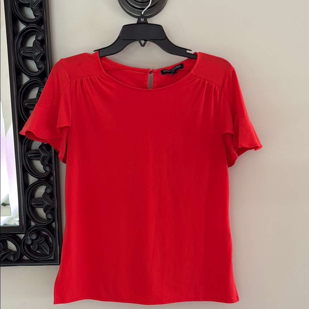 Banana Republic Orange Short Sleeve T-Shirt Classic Design